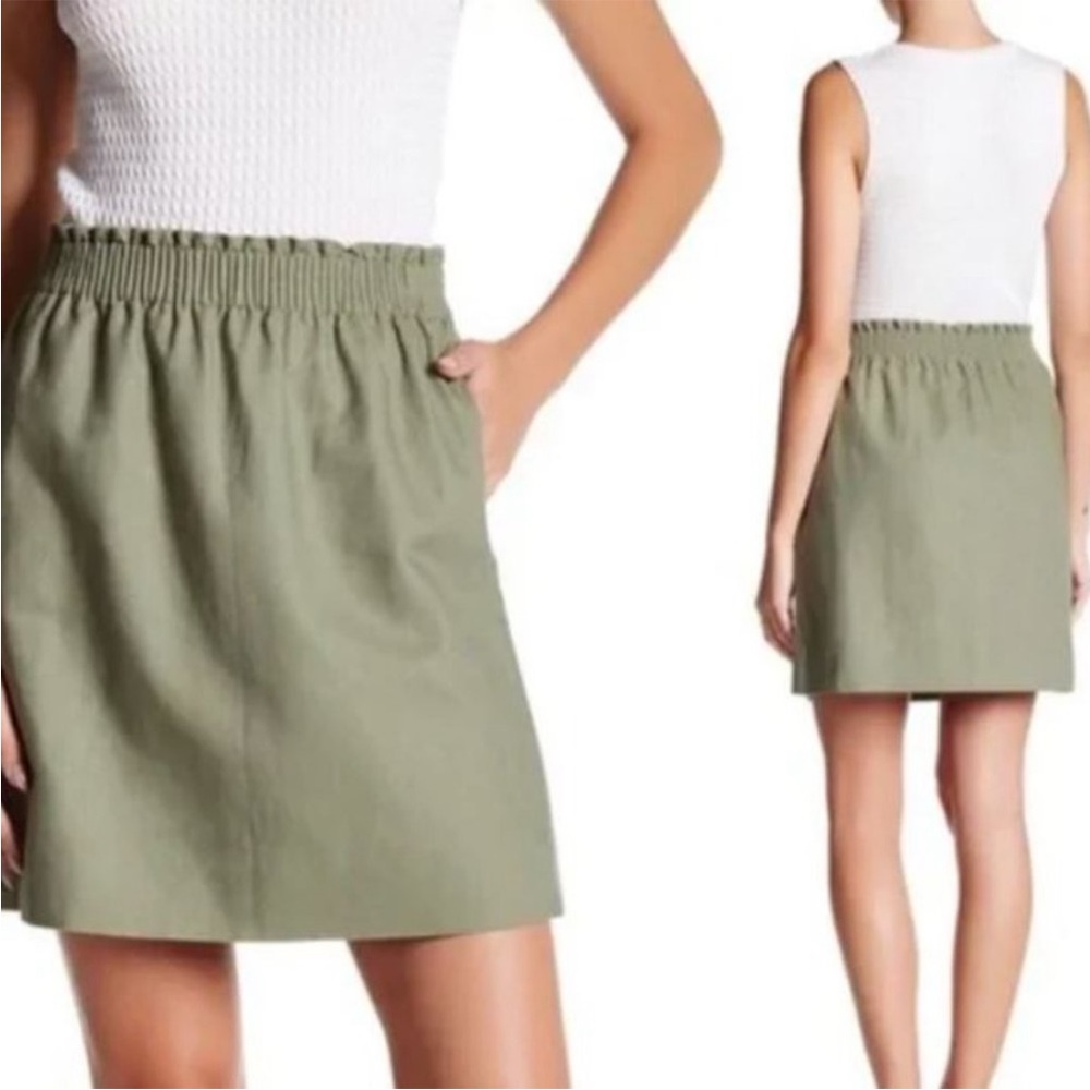 J Crew Factory Olive Green Sidewalk Skirt 8